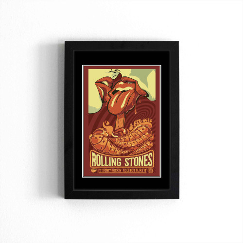 The Rolling Stones 2016 Santiago Chili Tour Poster
