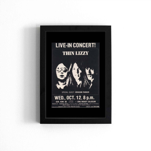 Thin Lizzy Graham Parker & The Rumour Live Poster