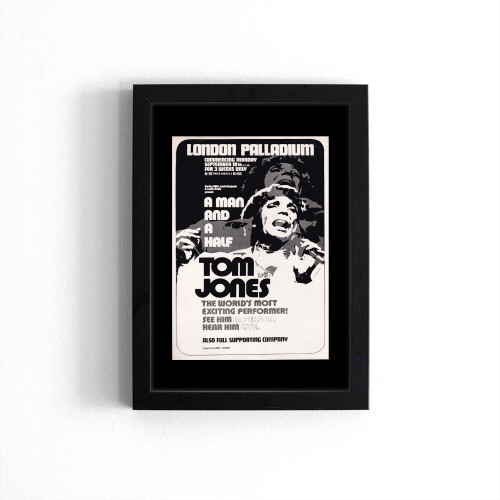 Tom Jones 1972 Live London Palladium Handbill Concert Poster