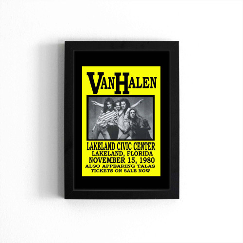 Van Halen Replica 1980 Concert Poster