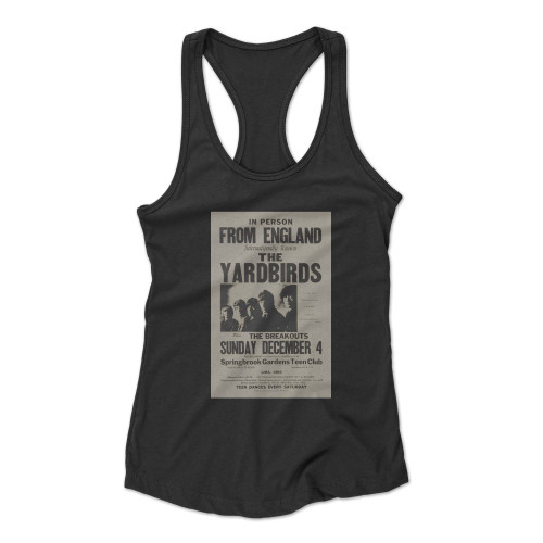 1966 The Yardbirds Lima Ohio Concert Racerback Tank Top