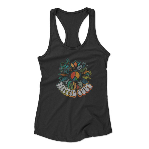 Hippie Soul Vintage Sunflower Retro Disco Racerback Tank Top