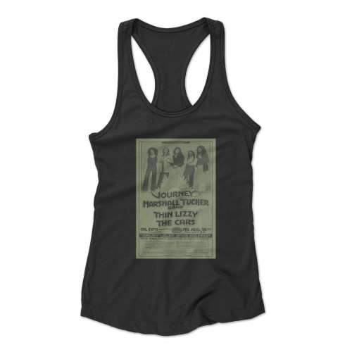 Journey And Thin Lizzy Rock Concert Racerback Tank Top