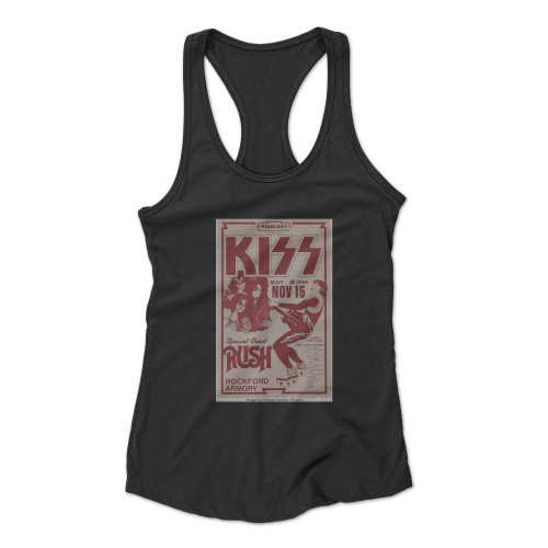 Kiss Rush 1975 Rockford Illinois Concert 1 Racerback Tank Top