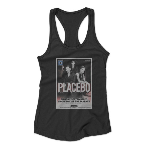 Placebo 2009 Concert Tour For Seattle Or Portland You Choose The City! Racerback Tank Top