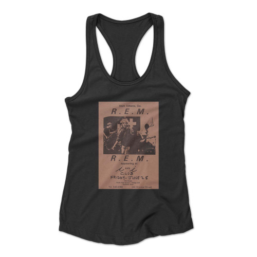 R E M 1982 I And I Club Large Handbill Racerback Tank Top