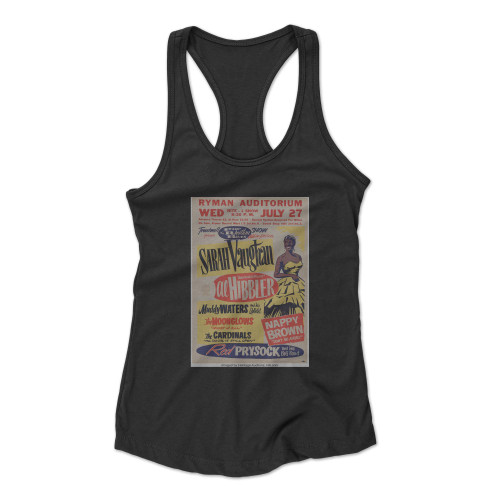 Sarah Vaughan Muddy Waters Moonglows Ryman Auditorium Concert Racerback Tank Top
