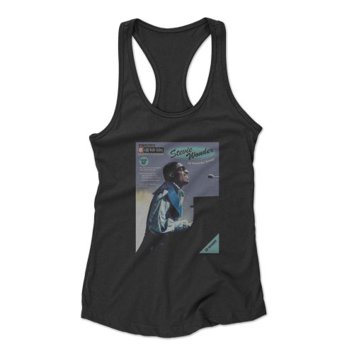 Stevie Wonder A Musical Genius Who Can't Read Music Racerback Tank Top