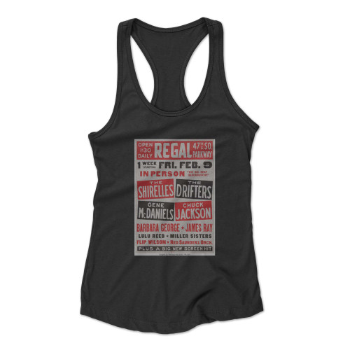 The Shirelles And The Drifters 1962 Regal Theater Chicago Jumbo Racerback Tank Top