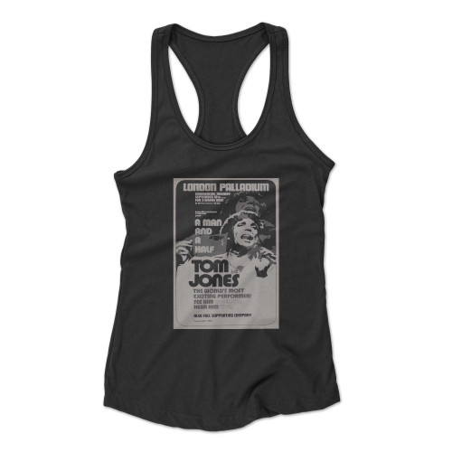 Tom Jones 1972 Live London Palladium Handbill Concert Racerback Tank Top