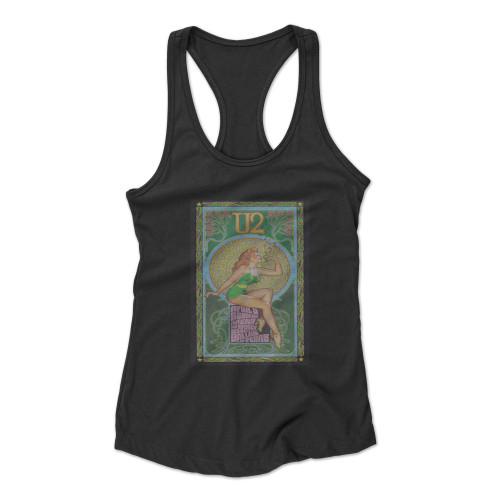 U2 Pin Up Psychedelic Rock & Roll Concert Racerback Tank Top