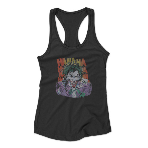 Vintage 1989 The Joker Batman Dc Comics Racerback Tank Top