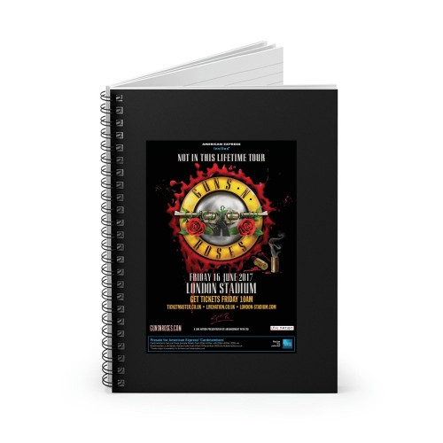 0797 Vintage Music Art Guns 'n Roses Not In This Lifetime T The Vintage Music Spiral Notebook