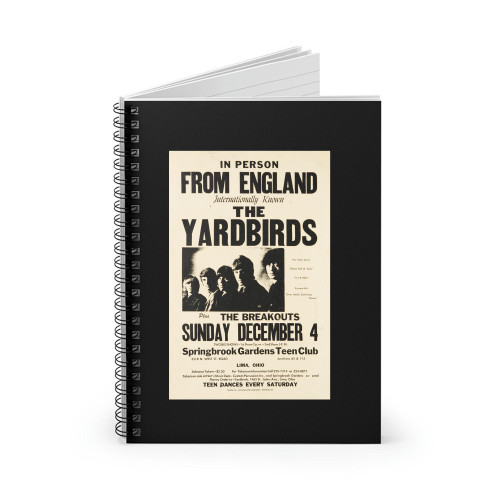 1966 The Yardbirds Lima Ohio Concert Spiral Notebook