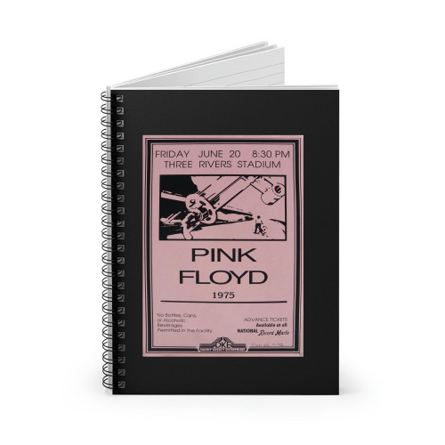 1975 Pink Floyd Concert Pink Floyd Concert Spiral Notebook
