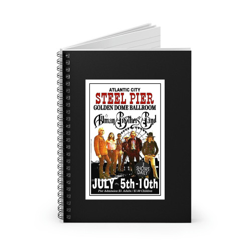 Allman Brothers Band 1971 Concert Gig Spiral Notebook