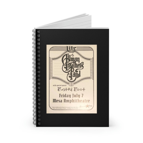 Allman Brothers Band Concert 1995 Spiral Notebook Allman Brothers Band Concert 1995 Spiral Notebook