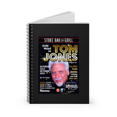 Andy Wood As Tom Jones! At Stoke Bar And Grill Plymouth On 23rd Oct 2021 Spiral Notebook