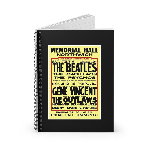 Beatles Reproduction Concert Spiral Notebook