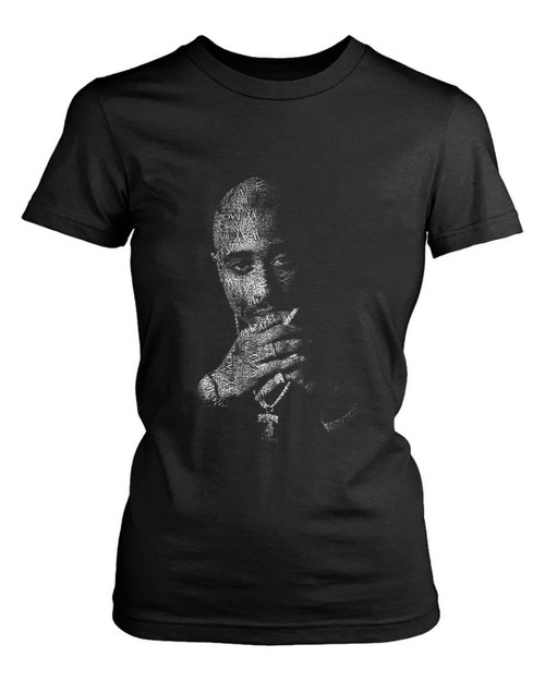 Tupac Shakur Typography Women's T-Shirt Tee
