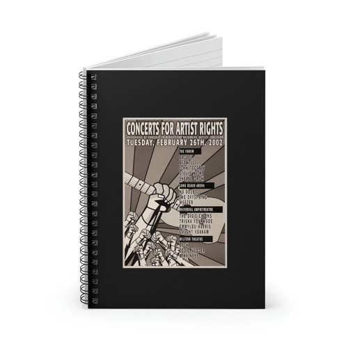 Concert For Artist Rights Original Concert Spiral Notebook