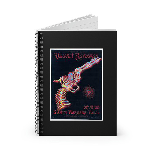 Emek Velvet Revolver Santa Barbara 2005 Black Velvet Spiral Notebook