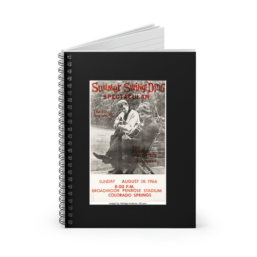 Everly Brothers Summer Swing Ding Spectacular Concert Spiral Notebook