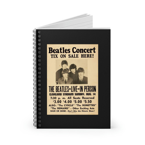 Fifty Five Years Ago The Beatles Played Cleveland One Last Time Spiral Notebook