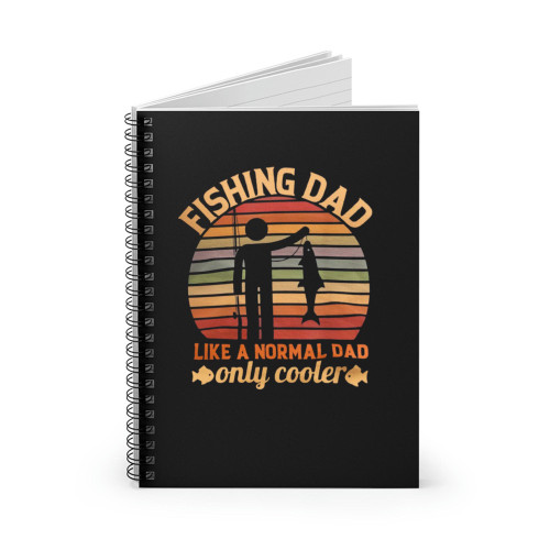 Fishing Dad Vintage Fisher Fisherman Spiral Notebook