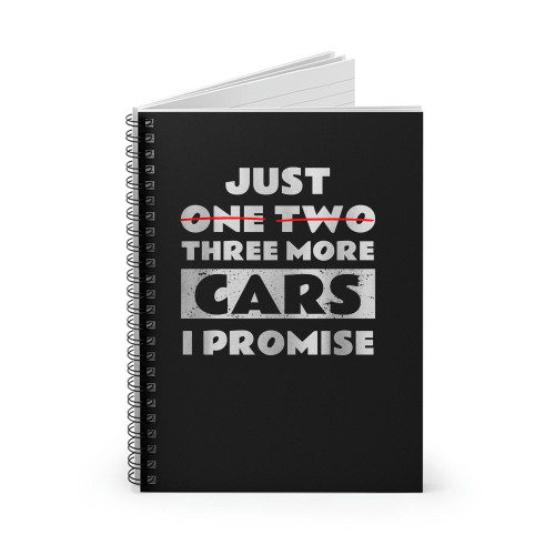 Just One More Car Part I Promise Funny Vintage Retro Cars Owner Driver Spiral Notebook