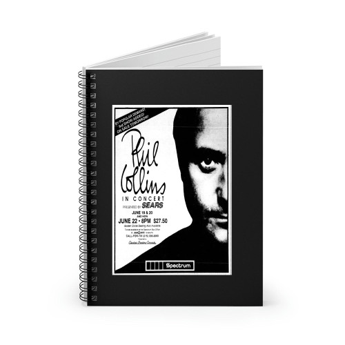 Phil Collins's 1994 Concert And Our History Spiral Notebook