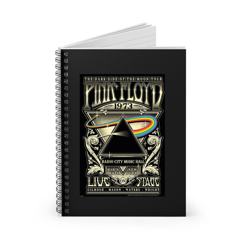 Pink Floyd Radio City Music Hall 1973 Concert Spiral Notebook