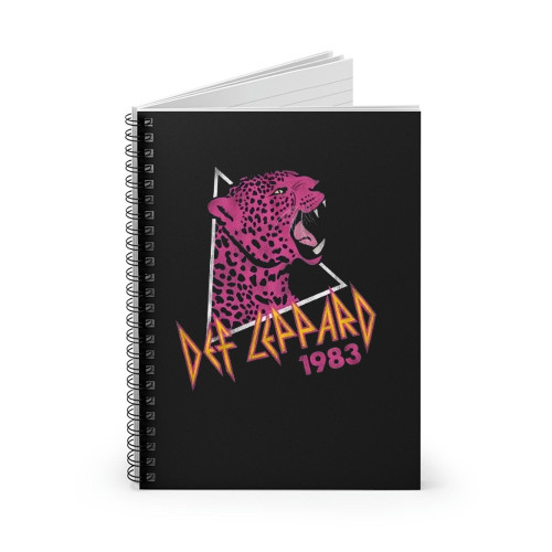 Pink Leopard 1983 Def Leppard Spiral Notebook