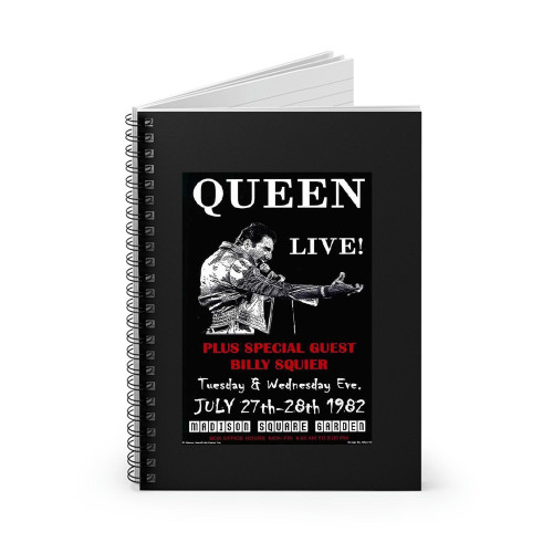 Queen Concert Featuring Freddie Mercury Spiral Notebook