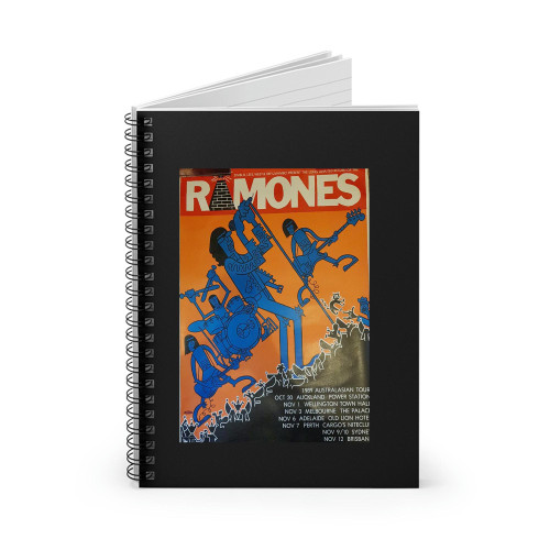 Ramones 1989 Australasian Tour Spiral Notebook