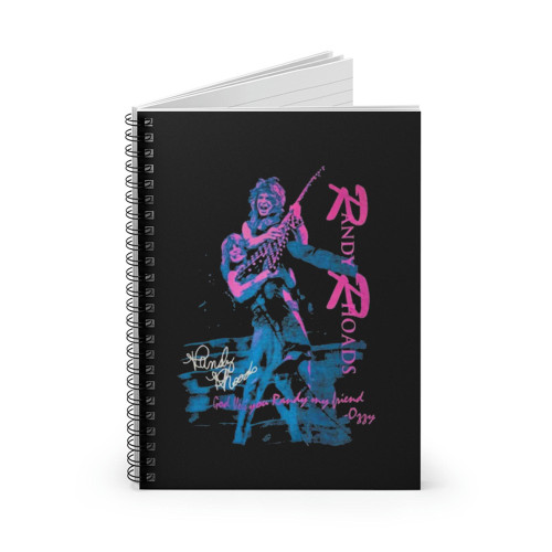 Randy Rhoads And Ozzy Osbourne Tribute Signed Spiral Notebook