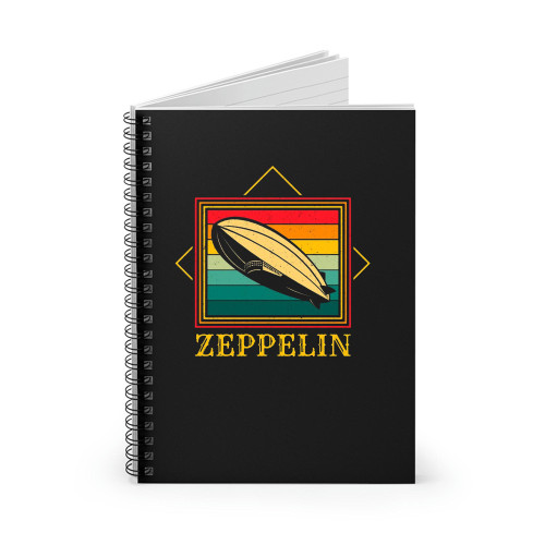 Retro Zeppelin Dirigible Blimp Airship Vintage Retro Spiral Notebook