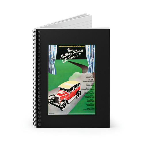 Rolling Stones Vintage 1971 Uk Tour Movie Spiral Notebook