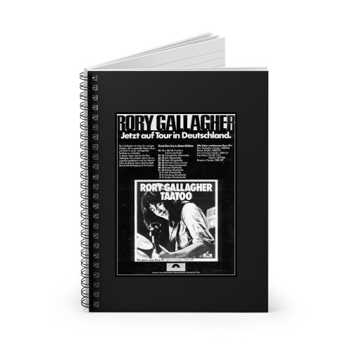 Rory Gallagher German Tour 1973 Spiral Notebook