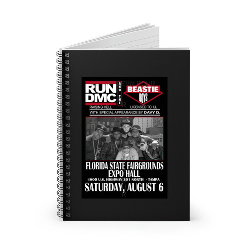 Run Dmc & Beastie Boys Expo Hall Vintage Concert Spiral Notebook