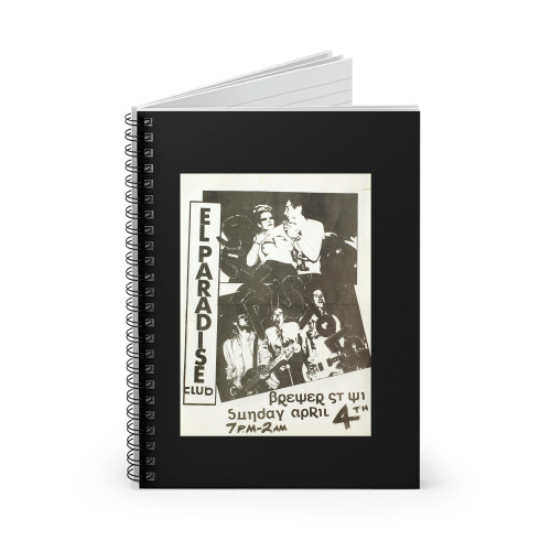 Sex Pistols A Concert Flyer For El Paradise Club 1976 Spiral Notebook