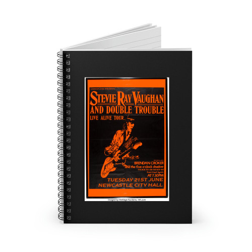 Stevie Ray Vaughan And Double Trouble Signed English Concert Spiral Notebook