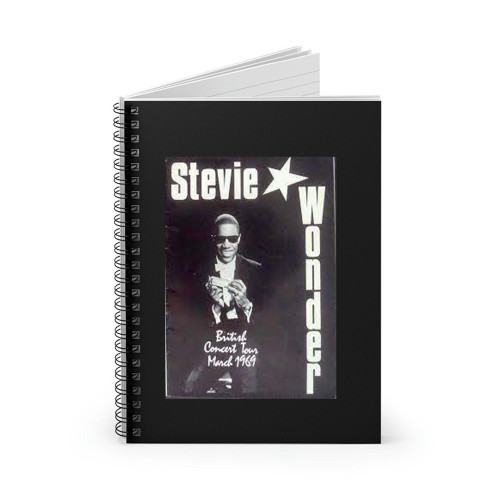 Stevie Wonder 1969 Uk Tour Spiral Notebook