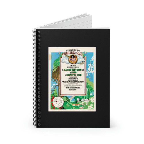 Summer Jam 1973 Concert Featuring The Allman Brothers Band & The Grateful Dead Spiral Notebook