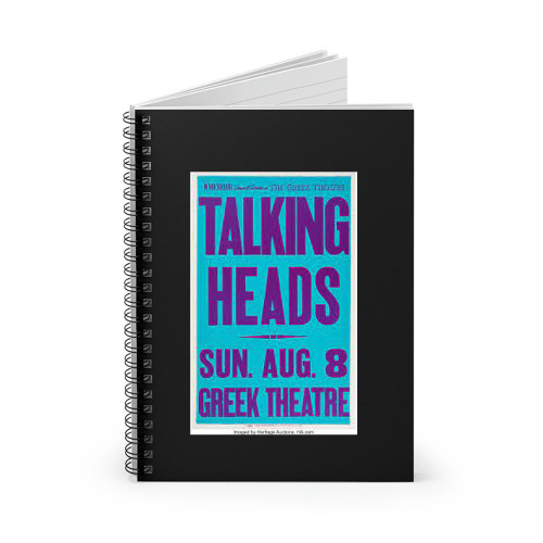 Talking Heads Greek Theatre Concert Spiral Notebook