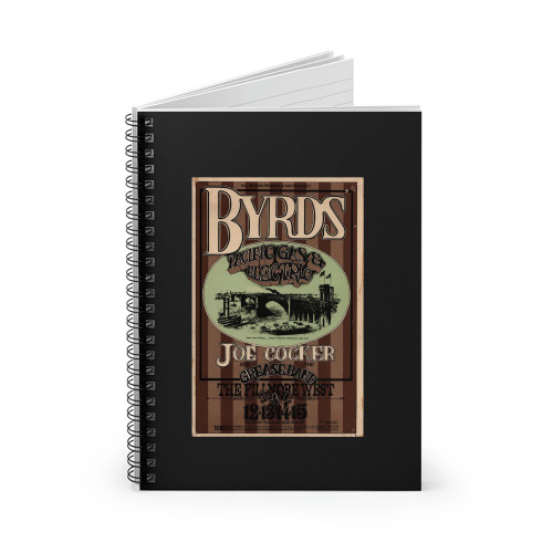 The Byrds Vintage Concert 3 Spiral Notebook