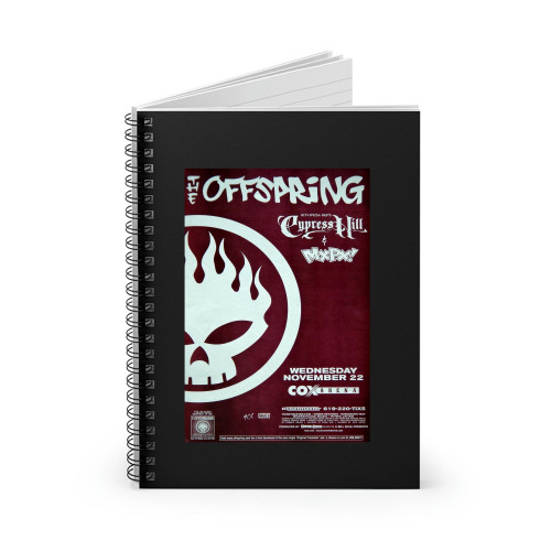 The Offspring Cypress Hill Mxpx 2000 San Diego Concert Tour Spiral Notebook