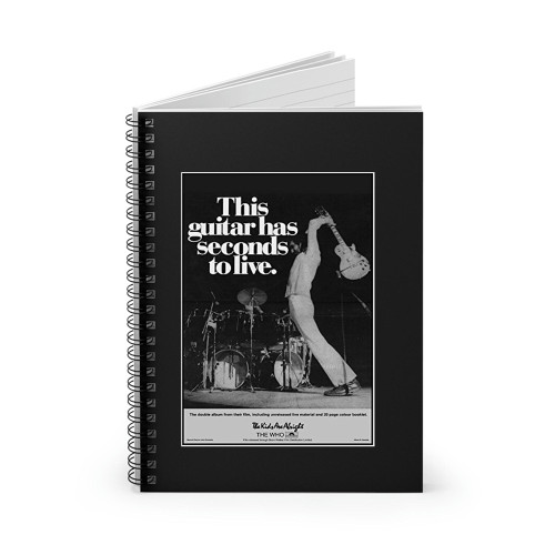 The Pete Townshend Custom Stylish Classical Home Decor Fashionable Mondern Spiral Notebook