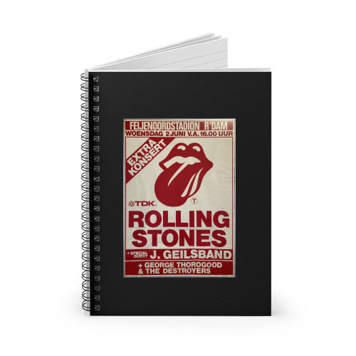 The Rolling Stones A 1982 Dutch Concert Spiral Notebook The Rolling Stones A 1982 Dutch Concert Spiral Notebook
