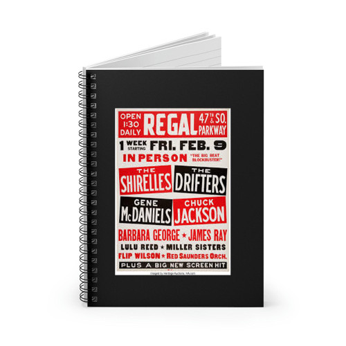 The Shirelles And The Drifters 1962 Regal Theater Chicago Jumbo Spiral Notebook